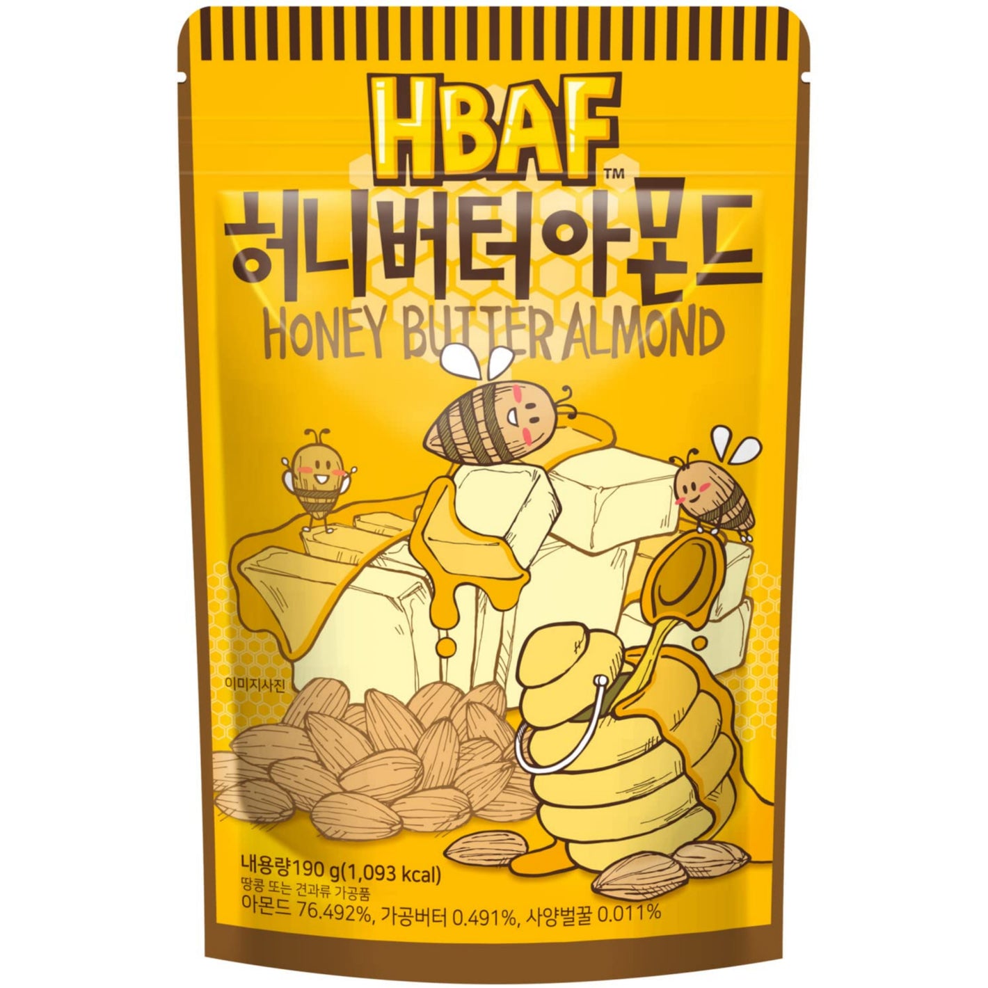 HBAF [Official Gilim Korean Honey Butter Seasoned Almonds Nut Snack