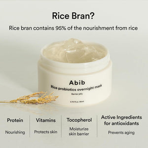 Abib Rice Probiotics Overnight Mask Barrier Jelly