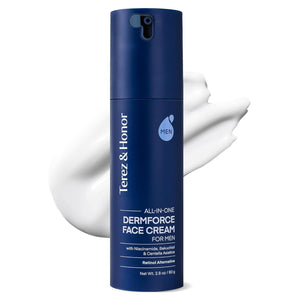 TEREZ & HONOR Face Moisturizer Cream for Men: Korean 6-in-1 Anti-Aging Face Cream with Niacinamide & Bakuchiol - Reduces Wrinkles, Dark Spots & Eye Bags - Deep Hydration K-Beauty Skincare 2.8oz