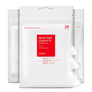 COSRX Acne Pimple Patch Absorbing Hydrocolloid Original 3 Size Patches(48 count)