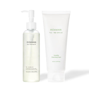 mixsoon Cleansing Set - Centella Foam 5.07 Fl. Oz & Bean Oil 6.59 Fl. Oz