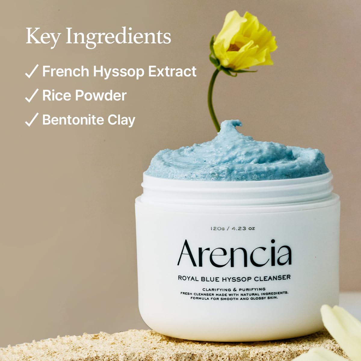 Arencia Hyssop Brightening & Deep-Cleansing Face Scrub & Exfoliator