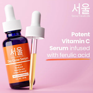 SeoulCeuticals Korean Skin Care 20% Vitamin C Hyaluronic Acid Serum + CE Ferulic Acid