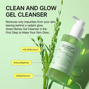 Veganifect Clean and Glow Green Barley Gel Cleanser