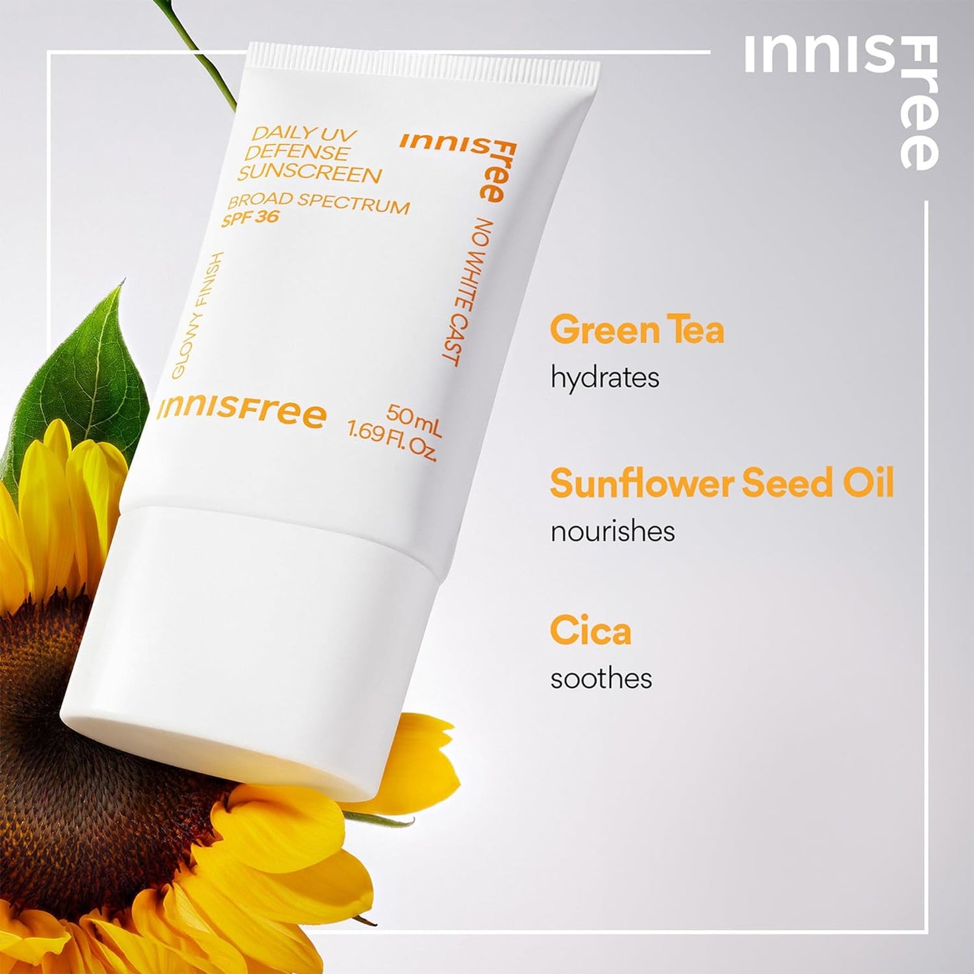 Innisfree Daily UV Defense Broad Spectrum SPF 36 invisible sunscreen
