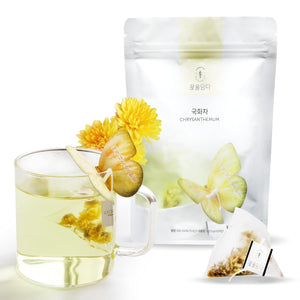 KKOKDAM Tea Korean Gifts - Chrysanthemum Butterfly Tea Bags - Korean Gift Set  10 Count