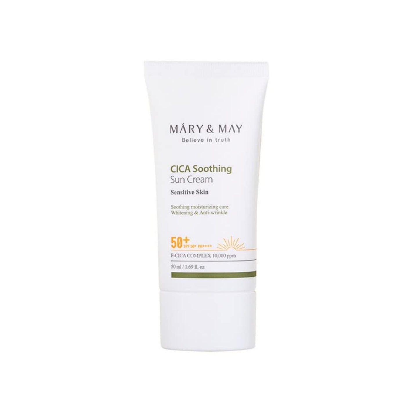 [Mary&May] CICA Soothing Sun Cream SPF50+ PA++++ 1.69 Fl Oz / 50ml